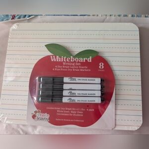 Whiteboard Writing Set with Black Markers